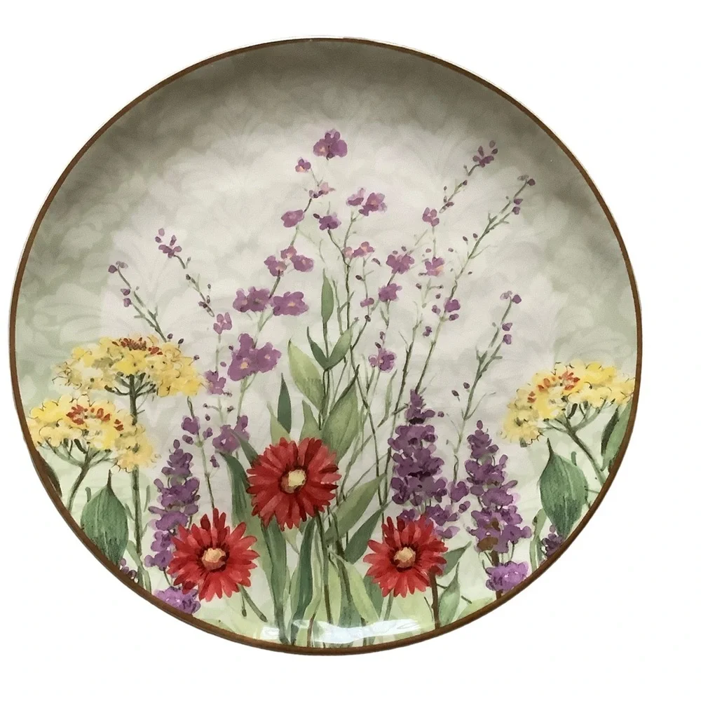 Pier 1 one imports botanical garden plate dinner large plate wildflower cottage